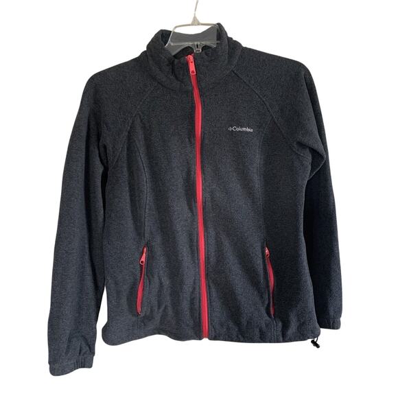 Columbia Women's Full Zip Fleece Jacket in Gray with Pink Accents Size Large - Picture 1 of 11